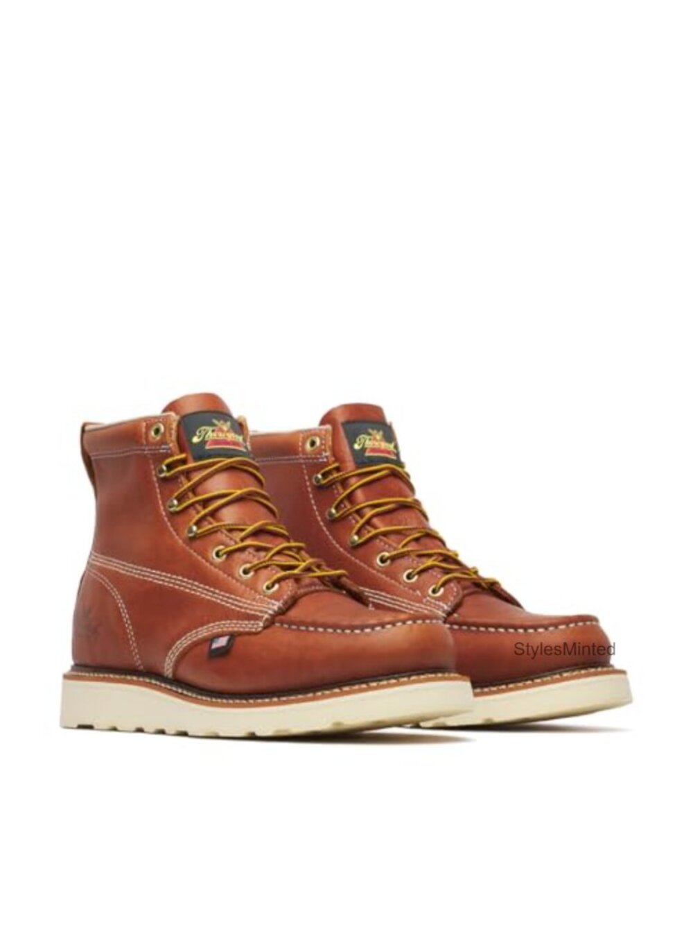 Oil-Tanned Full-Grain Leather Moc Toe Work Boots MAXwear Wedge